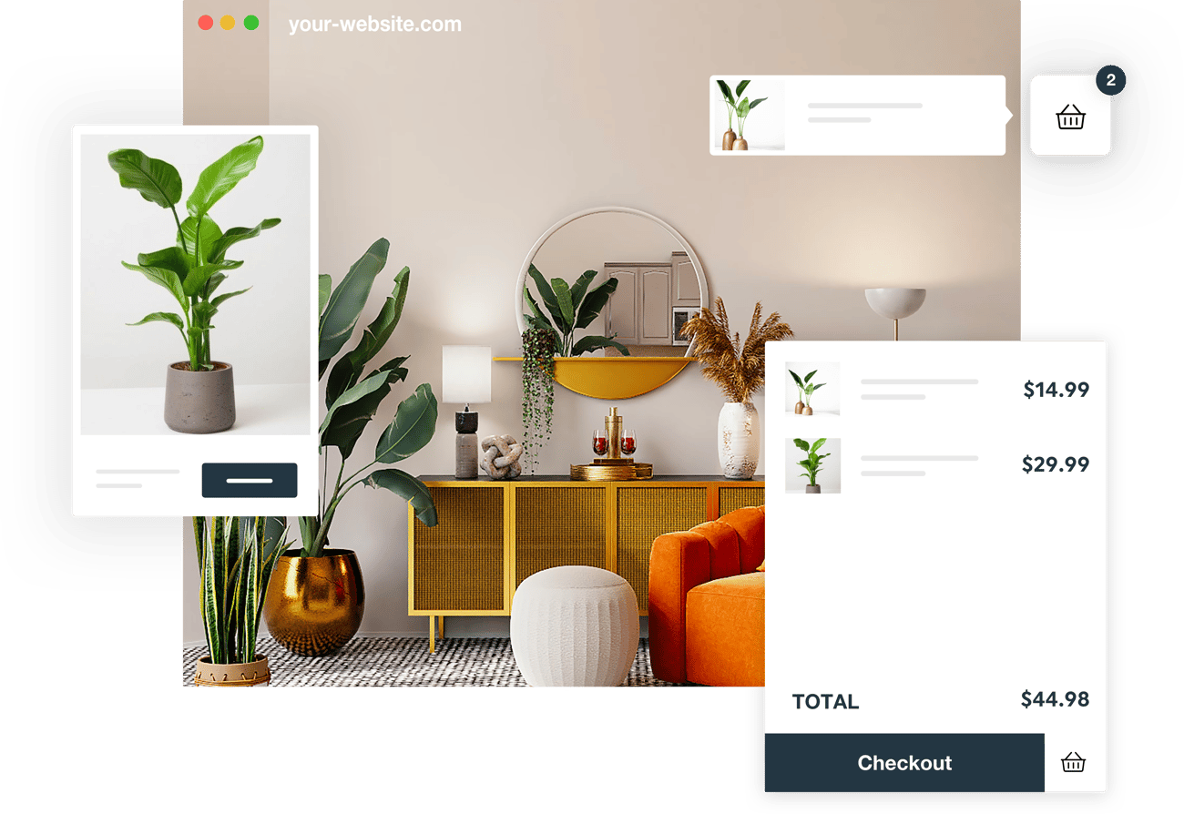 Sell products on your existing website